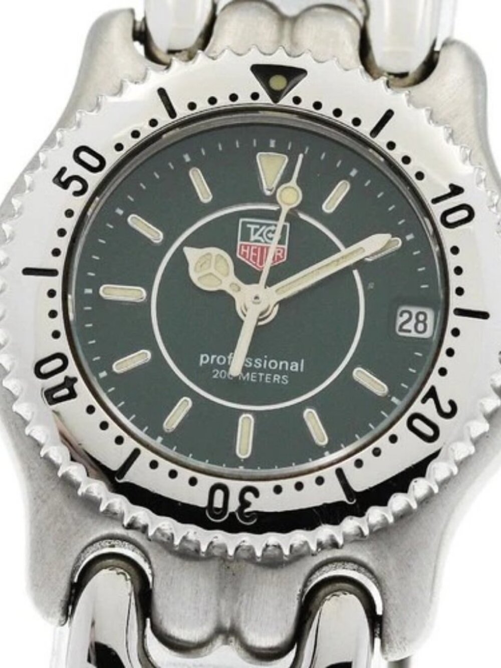 TAG HEUER S/el WG1419 Date green Dial Quartz Ladies Watch_965123